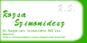 rozsa szimonidesz business card